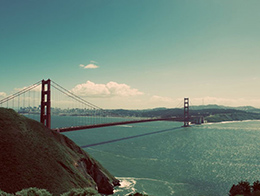 牢固的旧金山金门大桥建筑风景图片