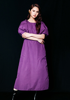 杨丞琳紫色裙子优雅写真图片