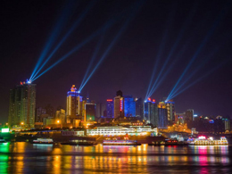 流光溢彩的重庆夜景高清风景图片