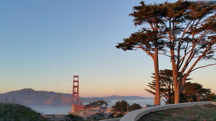 牢固的旧金山金门大桥建筑风景图片